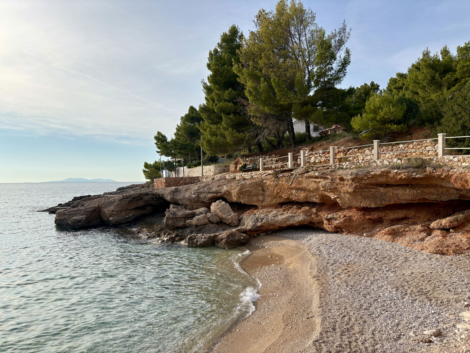 The little beach just 50 metres from the house.